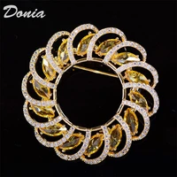 donia jewelry fashion flower brooch high end female accessories fashion jewelry micro inlaid aaa zircon brooch mens boutonniere