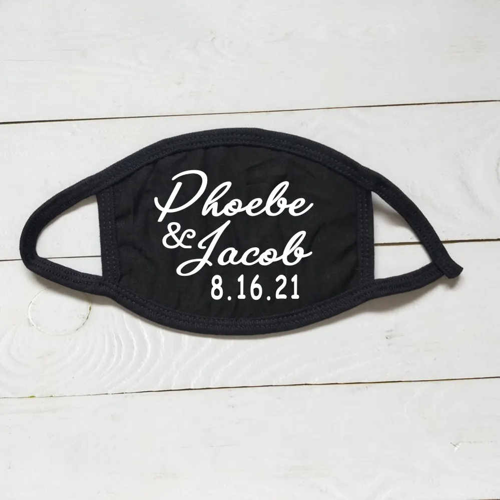 Индивидуальные лицевые маски для гостей свадьбы Персонализированные Свадебные