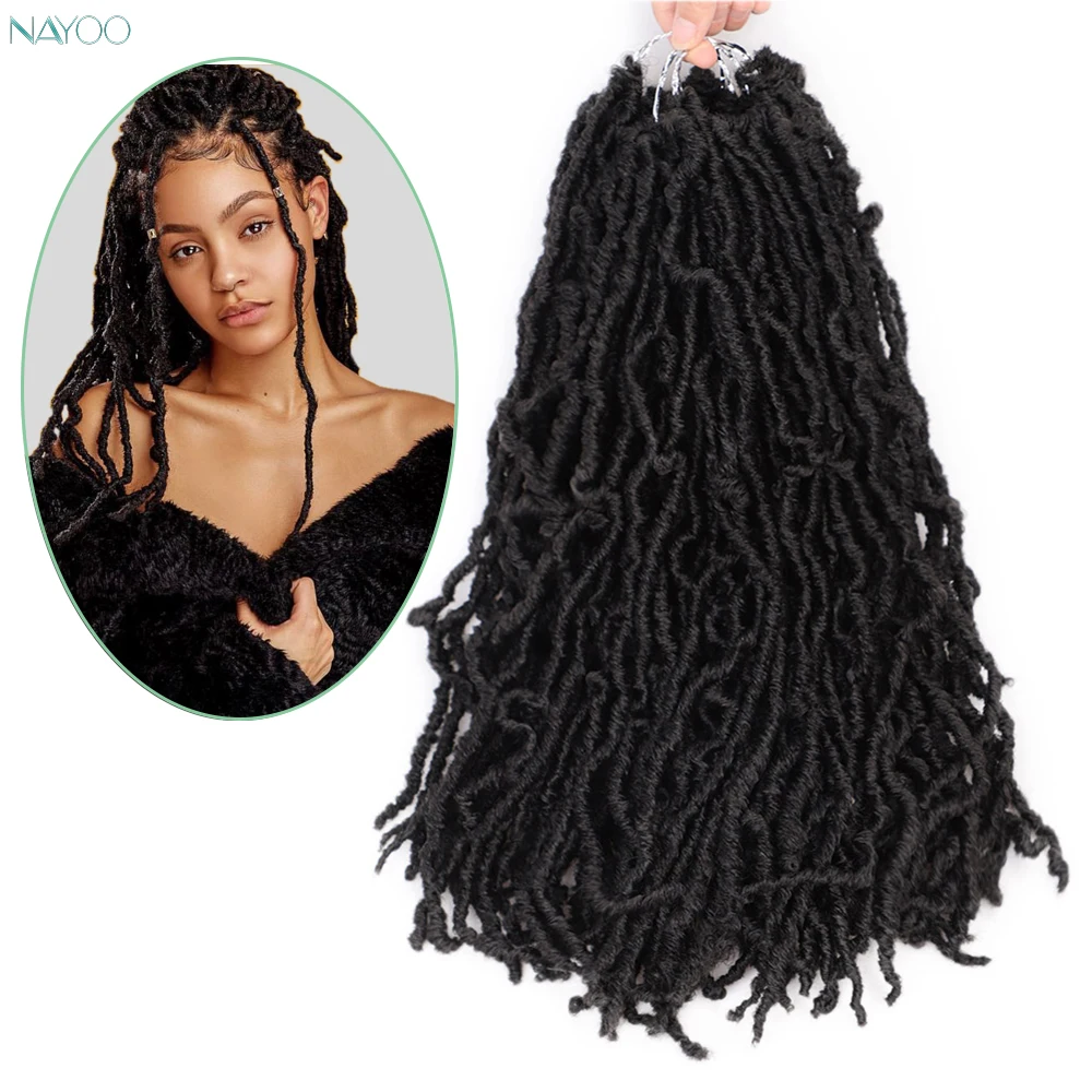 Nu Locs 18 дюймов богиня искусственные Локи женские парики кудрявые на крючках
