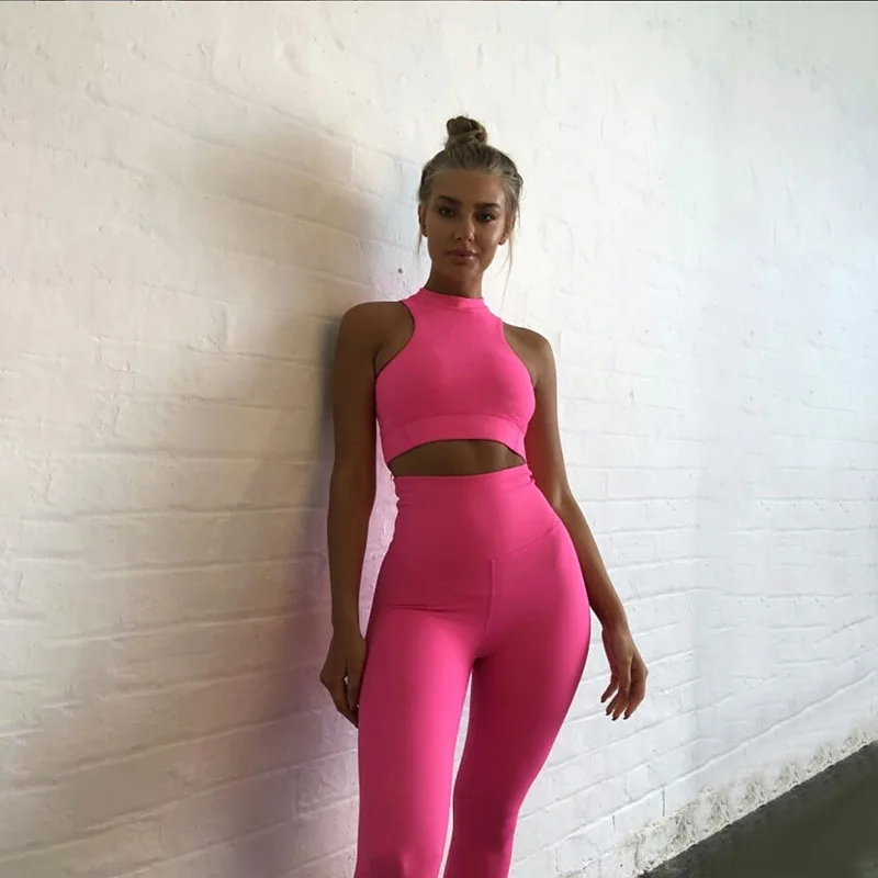

Cnmyou New fall women's wear slimming fluorescent sets sport wear yoga