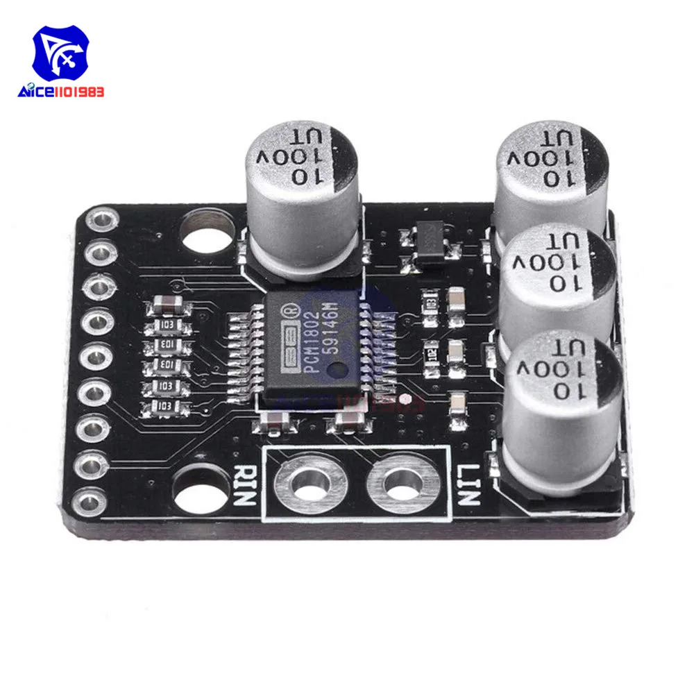 Diymore PCM1802 SNR стерео АЦП модуль датчика 24Bit Delta-Sigma стерео A/D конвертер PCM AV усилитель плеер приемник плата