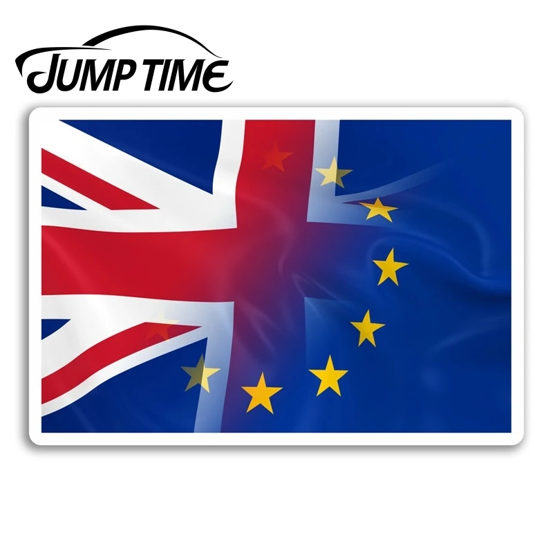 

Время скачка для Великобритании Флаг ЕС виниловые наклейки Британия Европа Brexit забавная наклейка грузовик наклейка на бампер, окно водонеп...