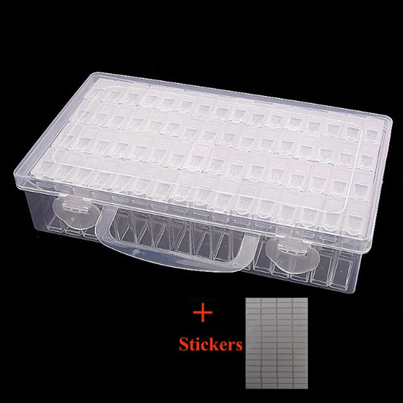 

64/128/192 Pcs Diamond Painting Tools Beads Container Rhinestone Diamond Embroidery Stone Storage Accessory Mosaic Convenience