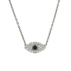 Очаровательное ожерелье из стерлингового серебра 925 пробы с подвеской в виде глаза для женщин, циркониевые ожерелья с кристаллами и сглаза, вечерние ювелирные изделия на удачу