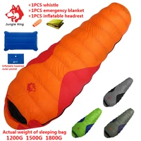 jungle king cy660 winter ultralight outdoor 1 2kg1 5kg1 8kg duck down mummy sleeping bag thickened splicing camping 25 degree