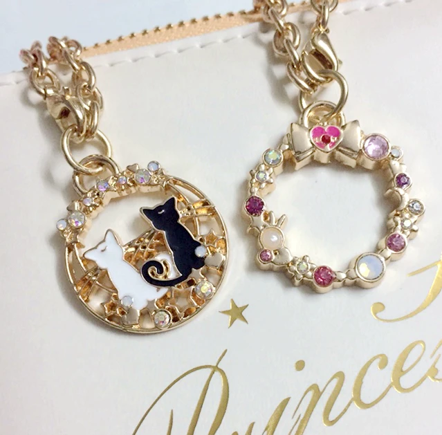 Цепочка для ключей с подвеской в виде кошки Луны и Сейлор Мун | Украшения