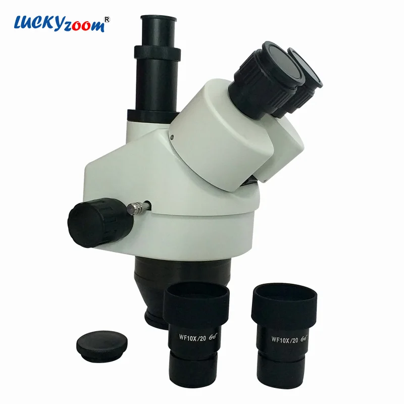 Luckyzoom бренд 3.5X 45X Тринокулярный Стерео микроскоп головка 0.5X объектив микроскопия