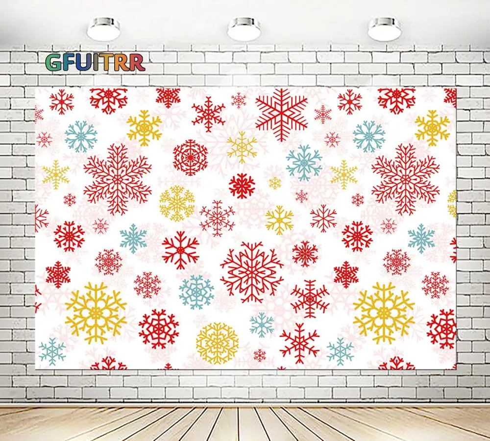 GFUITRR Снежинка Зимняя Страна Чудес фон для фотосъемки детей день рождения