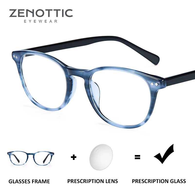 

ZENOTTIC Acetate Prescription Progressive Eyeglasses Men Women Myopia Optical Glasses Frame Anti Blue Ray Photochromic Eyewear