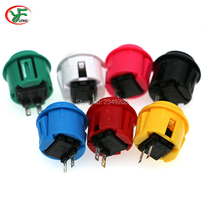 1PC BAOLIAN 24мм и 30мм Кнопка с встроенным микропереключателем Копия джойстика Sanwa для самостоятельной сборки набора аркадного старта.