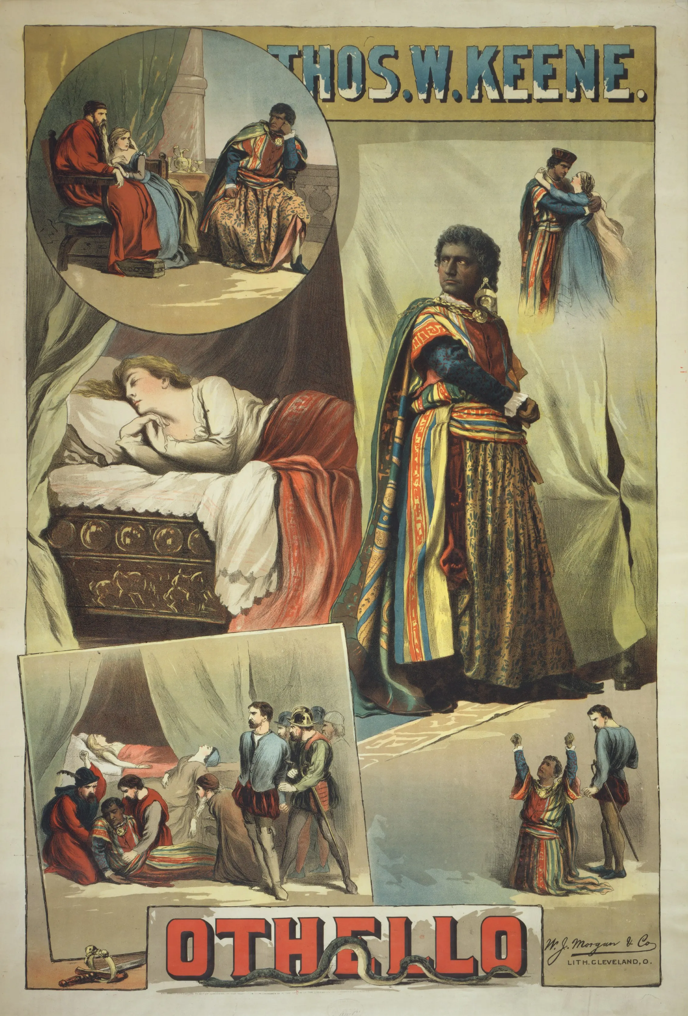 

400X300MM Othello-Vintage-Poster-1884 jumbo fridge magnet SFM-0552