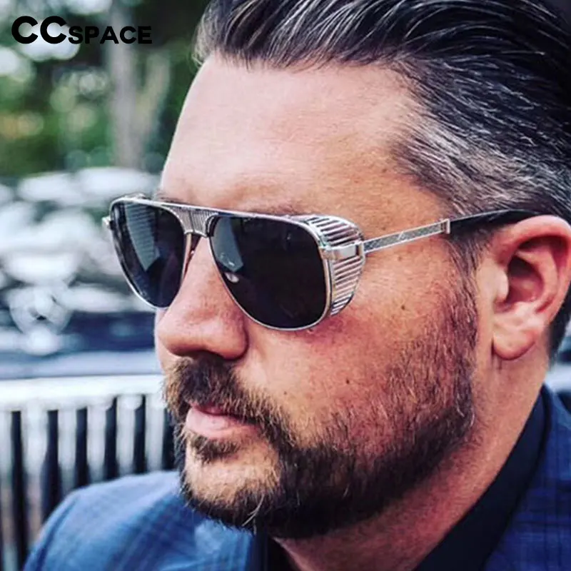 47128 Ретро металлическая оправа полые солнечные очки для мужчин и женщин модные