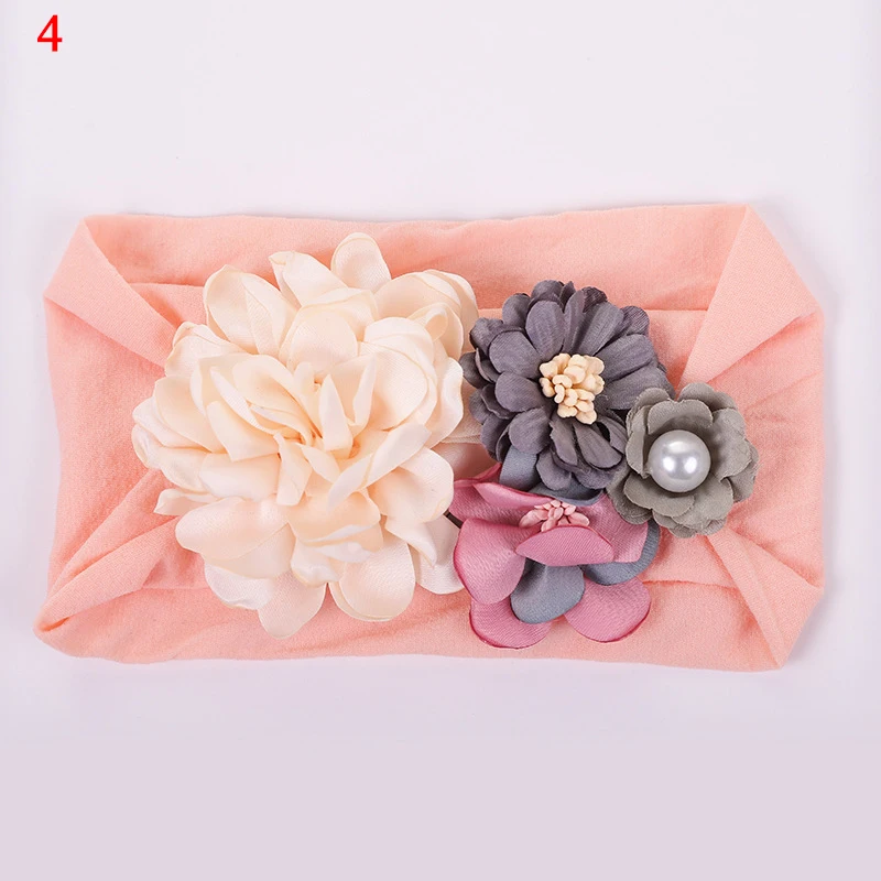Милый 3D цветок искусственный ободок для головы маленьких девочек детей с бантом
