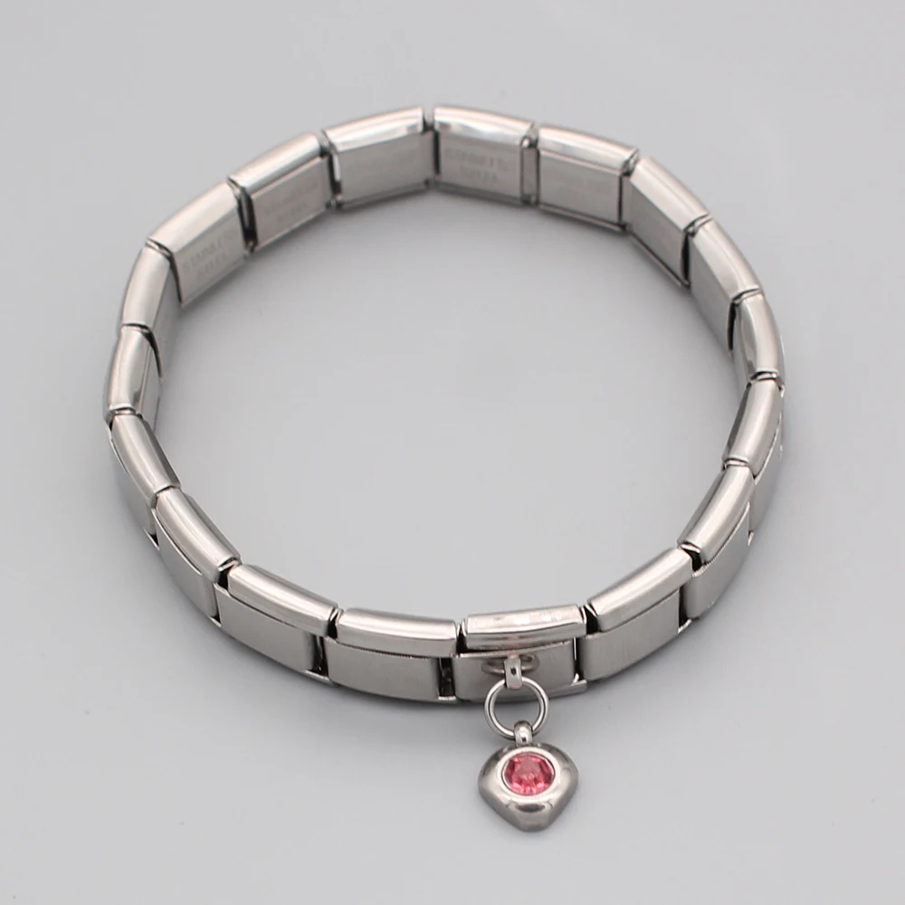 Hapiship 2019 г. оригинальный дизайн сердце из нержавеющей стали розовый CZ итальянский