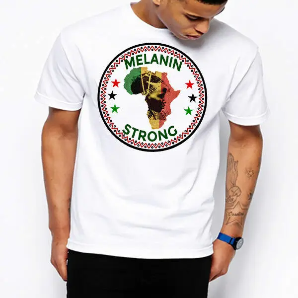 Африканская футболка Black History Wakanda Zulu Kemet Melanin III TEE|Мужские футболки| |