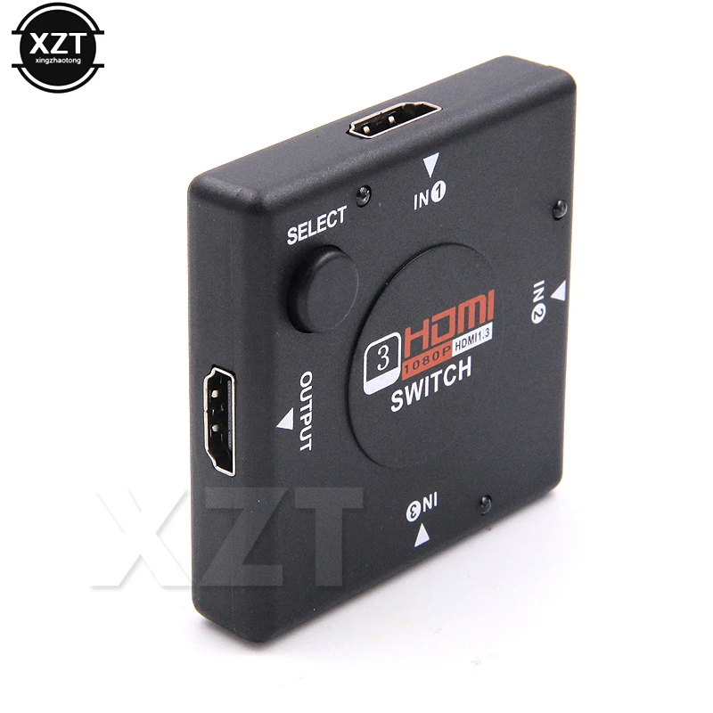 Мини 3 Порты и разъёмы совместимому с HDMI сплиттер адаптер Full HD1080P коммутатор