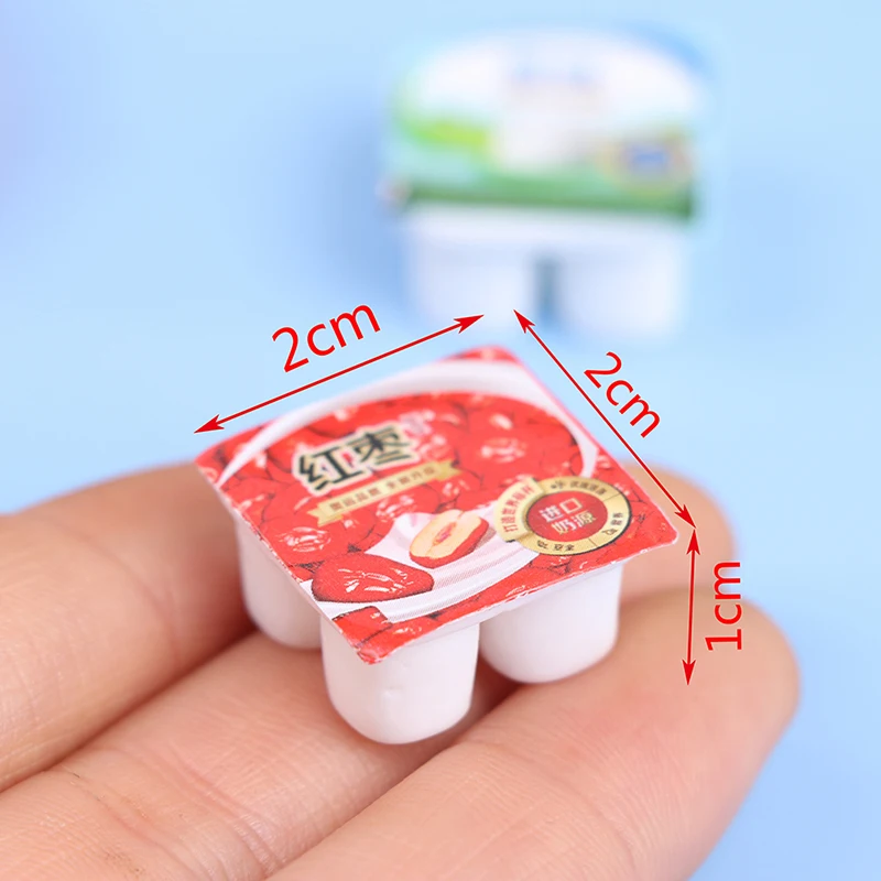 

1/12 Dollhouse Miniature Carton Resin Milk Yogurt Carton Bottle Drink Pretend Play Food