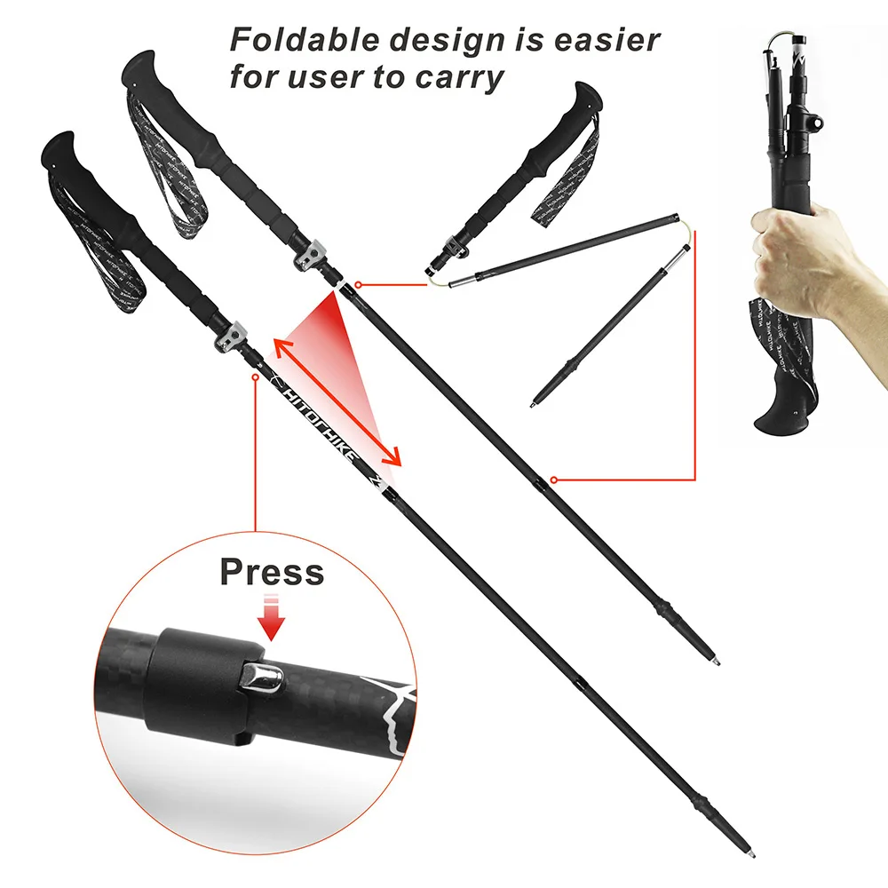 Палки для ходьбы Hitorhike из углеродного волокна | Спорт и развлечения