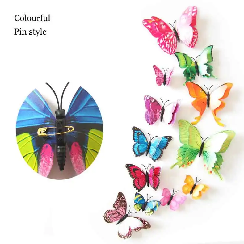 

Многоцветные 3D бабочки наклейки для стен