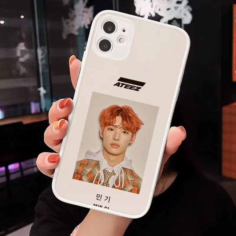

ATEEZ HongJoong SeongHWA Phone Case Matte Transparent for iPhone 7 8 11 12 s mini pro X XS XR MAX Plus cover funda