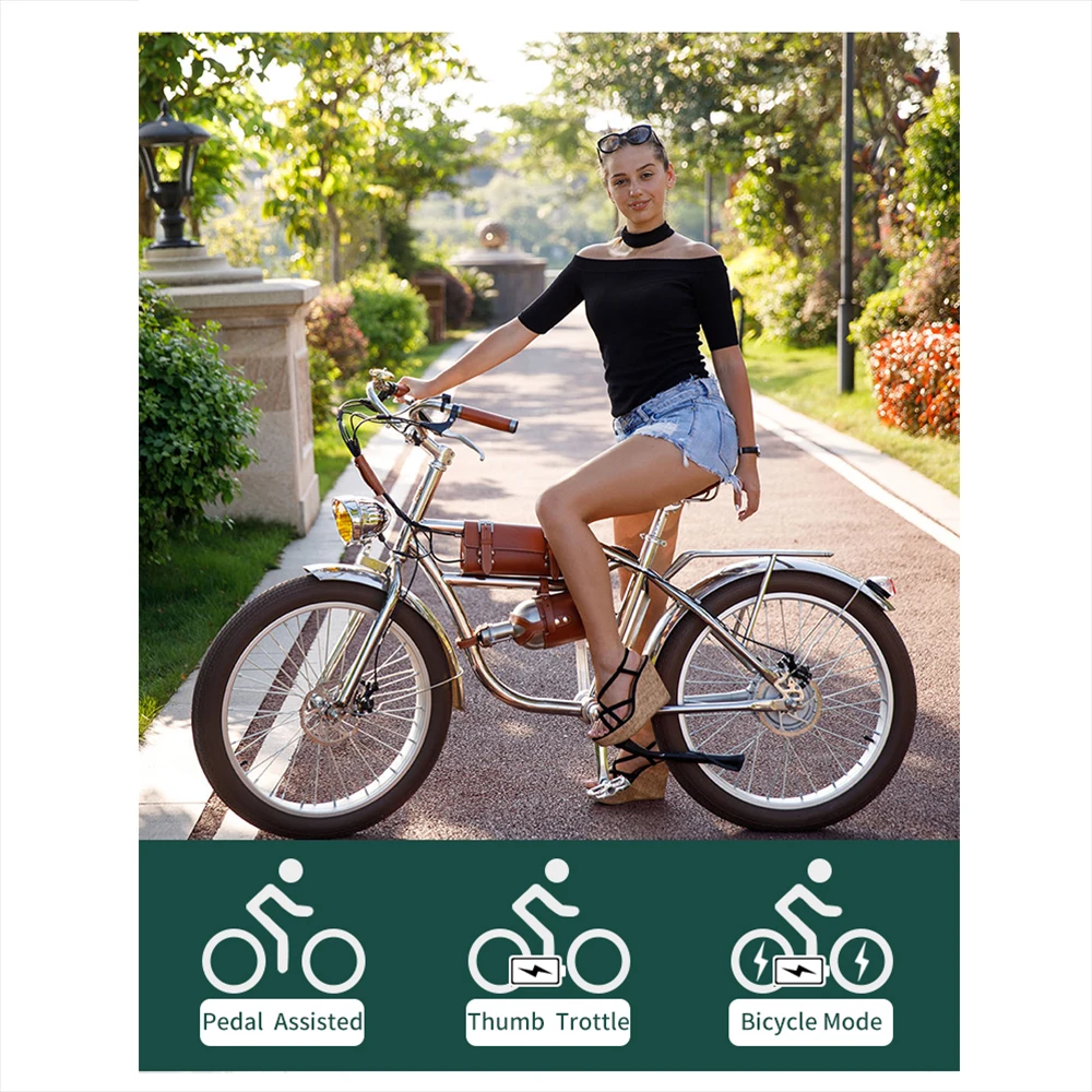 Электрический велосипед на толстых покрышках 1000 Вт макс. 40 км/ч горный пляжный