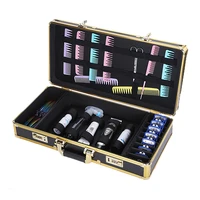 senior aluminum barber tool case box for professional salon carrying scissors combs storage bank case