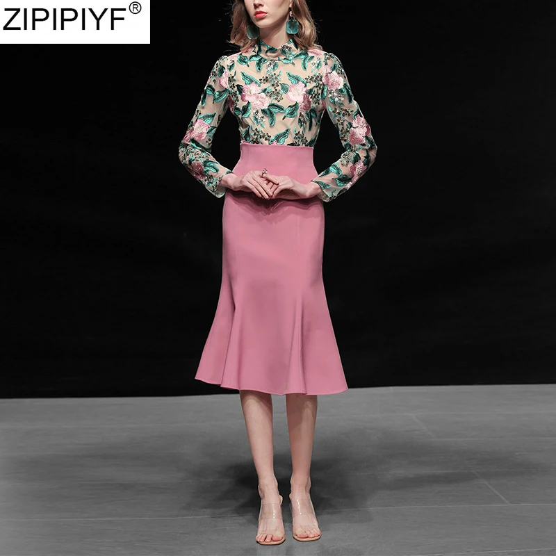 Новинка 2020 дизайнерский Женский комплект из 2 предметов весна лето вышивка