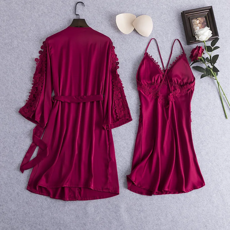 Пижама женская с V-образным вырезом комплект одежды для сна из 2 предметов