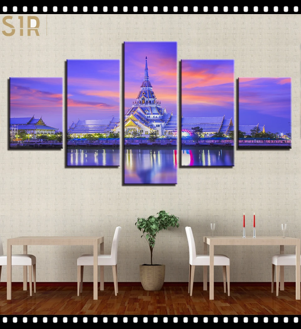 

World Famous Architecture Beauty HD Five Wall Painting Decorative Painting Anime Posters Wall Decor Anime Decor Room Decor