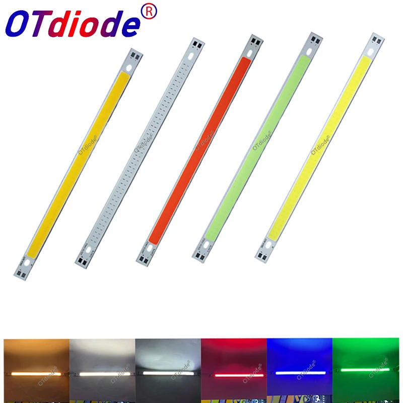 LED COB 200x10 мм 12 В cob светодиодные полосы источник света лампы 10 Вт Теплый Природа