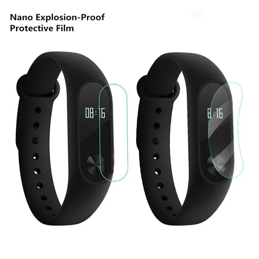 2pcs/set Explosion Proof HD transparen Protective Film For  Miband 2 Smartwatch Screen Anti-scratch Anti-explosion Film