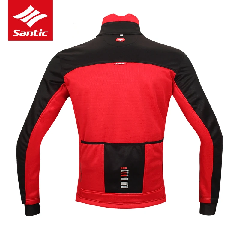 Santic Мужская зимняя куртка для велоспорта хлопок теплая велосипедная одежда