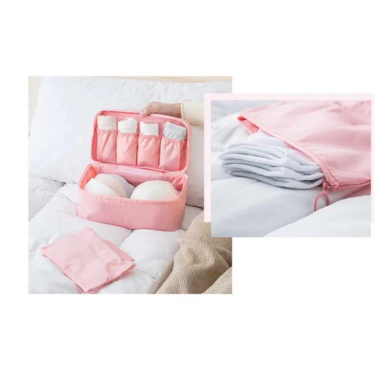 

Women's Waterproof Underwear Storage Bag Multi-function Bra Socks Pouchs Household Travel Clothes Organize Compartment Handbags