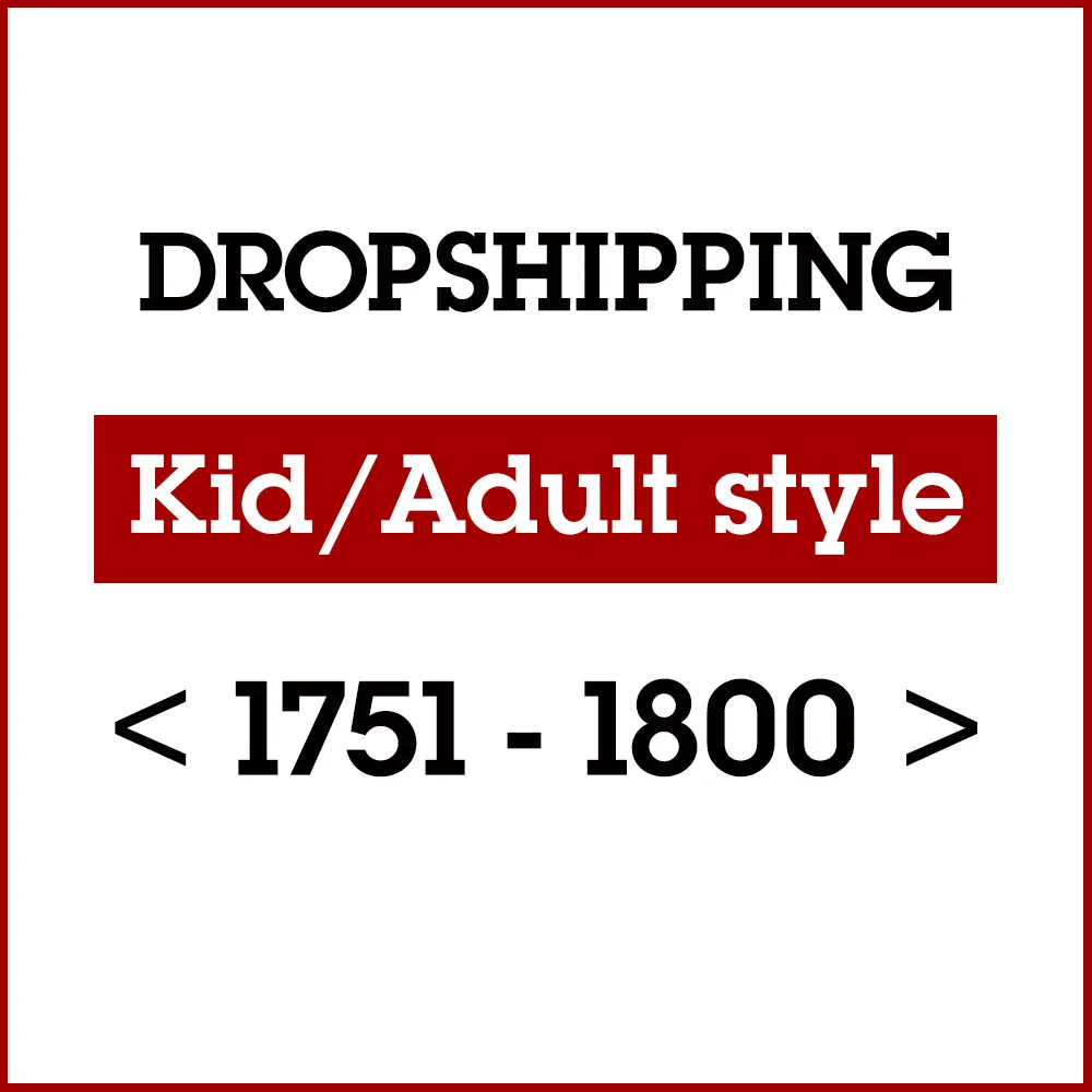 

US DROPSHIP LINK ADULT KID STYLE 1751-STYLE 1800