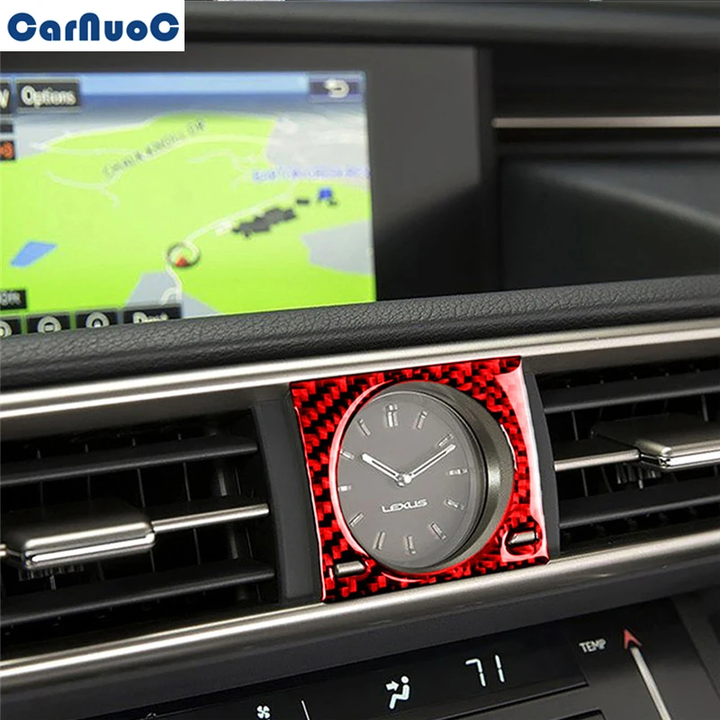 

Styling Carbon Fiber Decal For Lexus IS250 IS300 IS350 2014-2018 Car Center Console Clock Panel Trim Sticker Styling Accessories