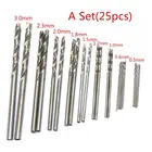 25 шт потребительских упаковок для микро Hss маленький спиральное сверло набор мини-прецизионный фрезерный станок хобби микро-сверла 0,5 мм-3 мм для электроники, ремесла, ювелирные изделия, часового