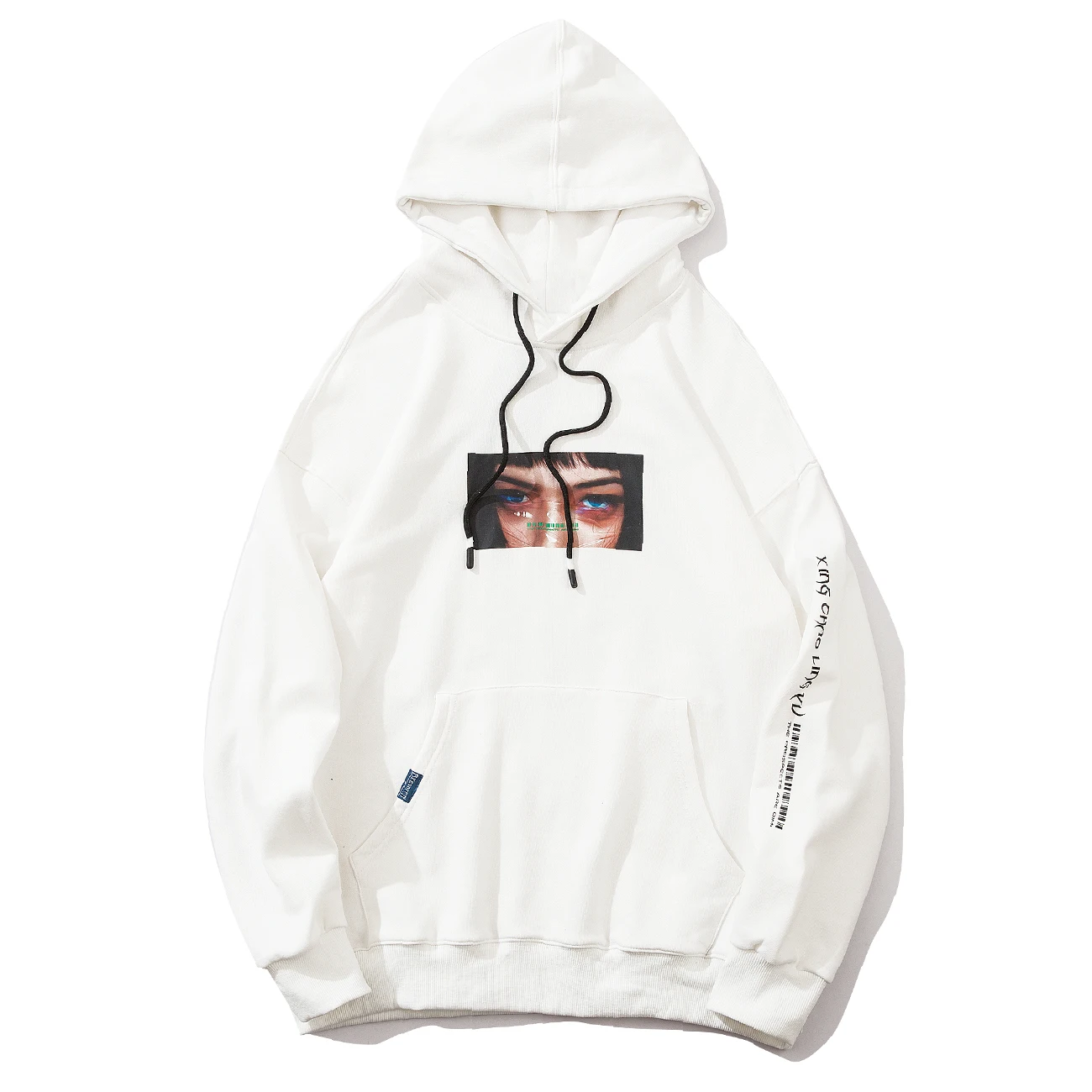 LACIBLE свирепый волк с принтом глаза в стиле Харадзюку толстовка мужская уличная