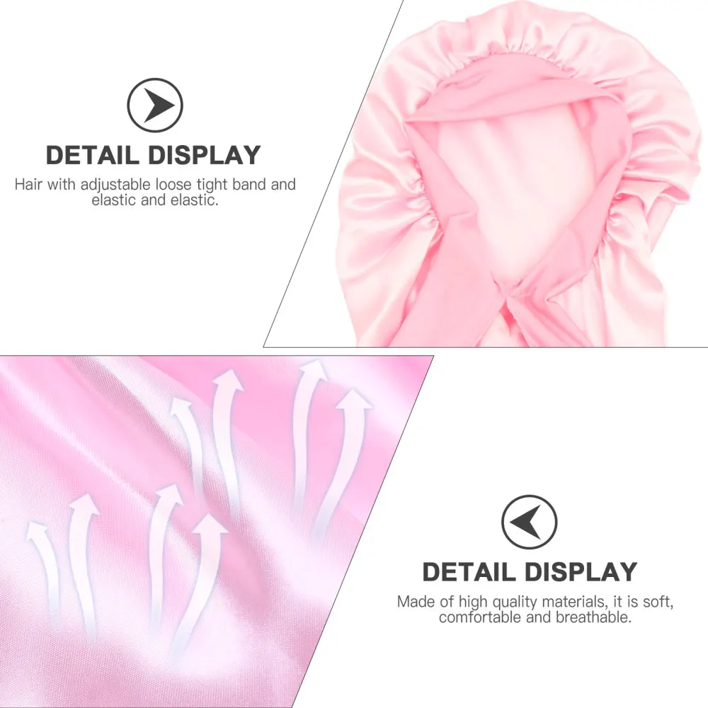 

Elastic Cap Long Satin Bonnet Sleeping Hair Protection Cap Elastic Band Cap