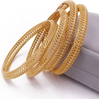 hollow bangle bracelet for women yellow gold filled classic lady jewelry gift