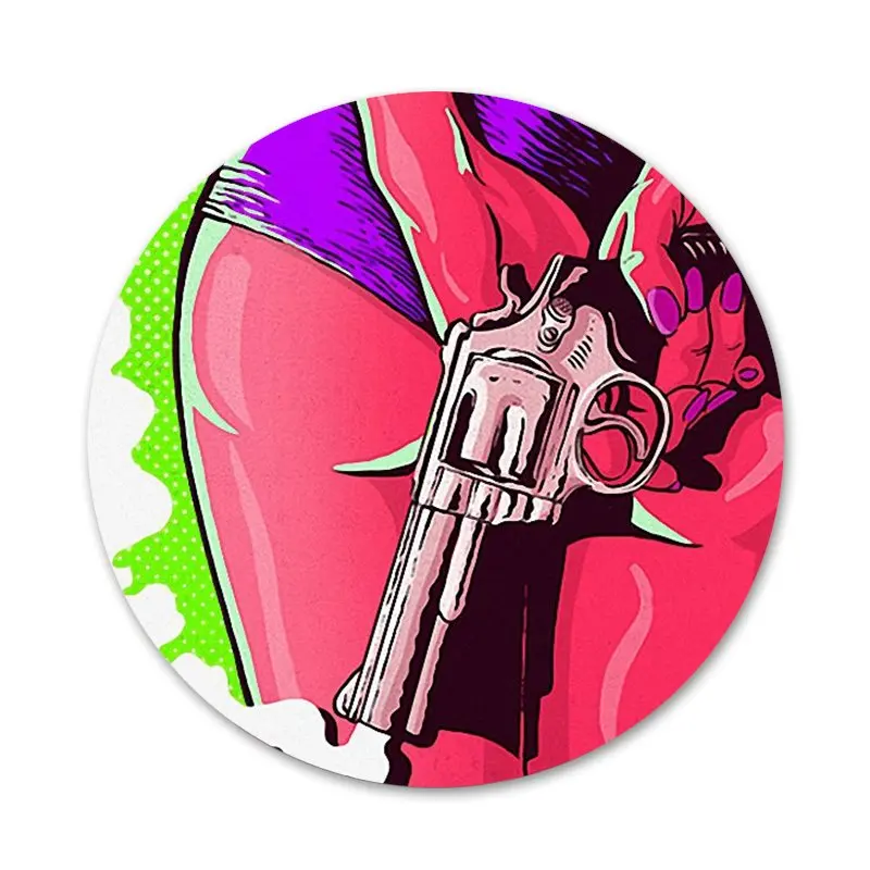 Сексуальная женская красная губа значок для горячей девушки аксессуары одежды