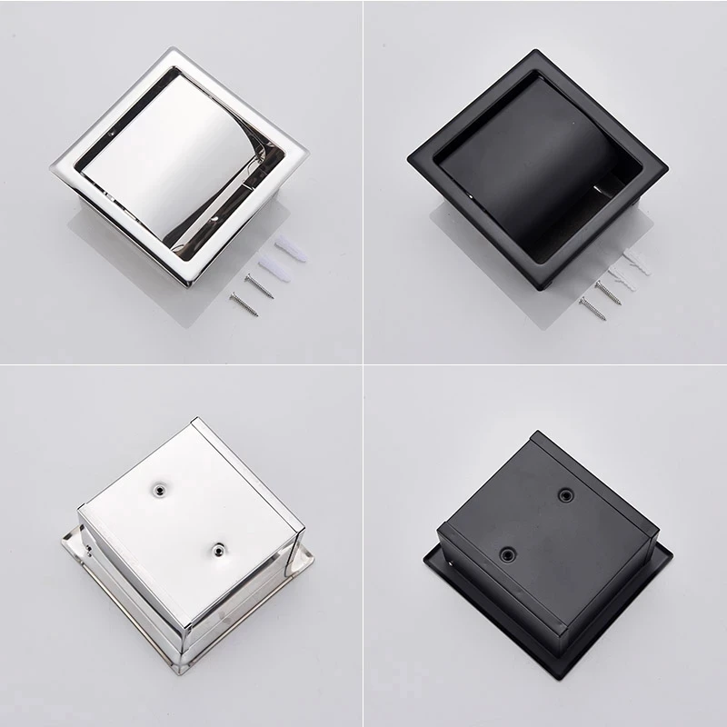 Держатель туалетной бумаги из нержавеющей стали настенный хромированный