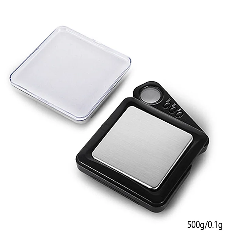 

Side Flip Display Square Palm Scale Portable Jewelry Gold весы ювелирные Retractable Screen Mini Pocket Elecronic Digtial Scale