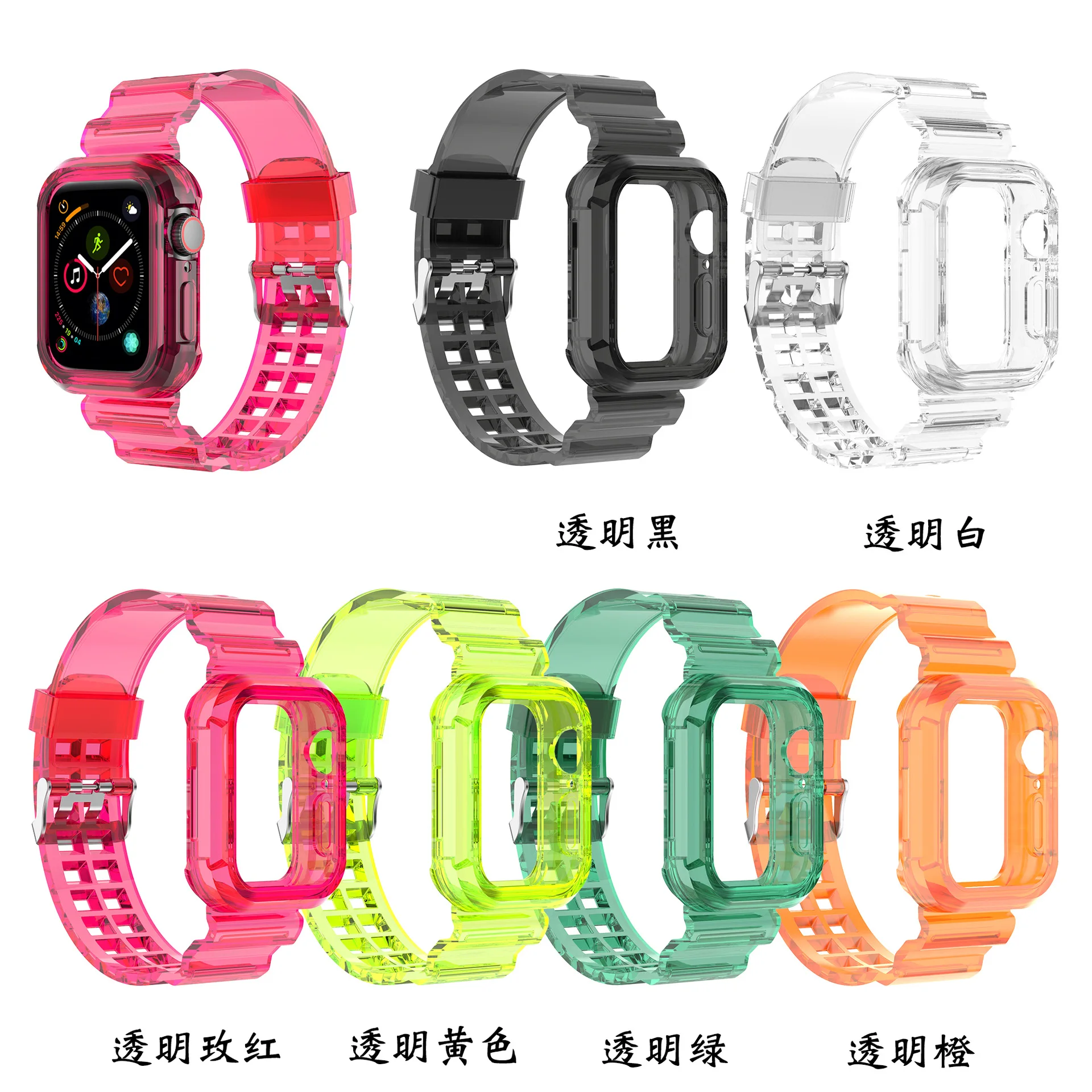 

Ремешок-кольцо для умных часов Apple Watch 6, 5, 4, 3, 2/1, Iwatch SE 38, 40, 42, 44 мм, силиконовый, 6 цветов