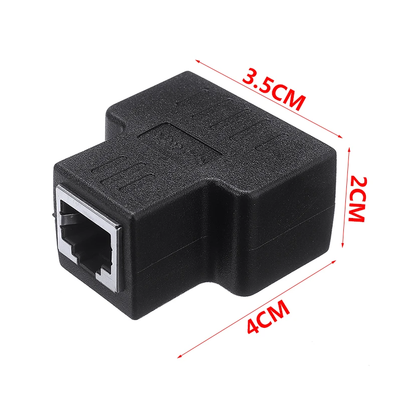 1 шт. RJ45 разветвитель 1-2 пути гнезда адаптеров для ноутбука двойной женский порт LAN