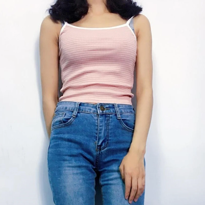 Женская летняя одежда 2020 майка топ без рукавов повседневные свободные топы в