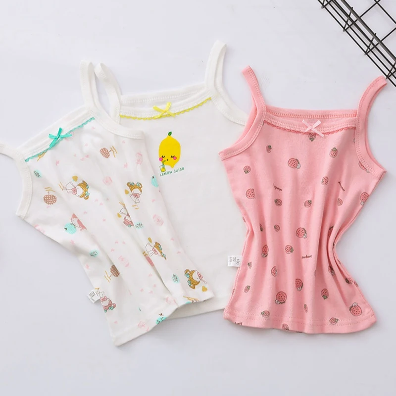 

Girl Underwear Kids Clothes Camisole Baby Girls Summer Floral Tanks Tops Undershirt Teenager Singlets Children Underwear1
