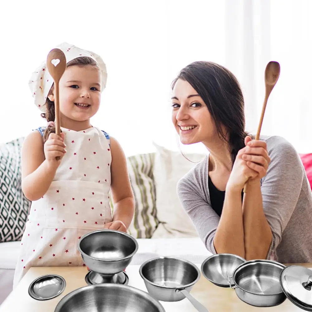 17 шт. Детские Кухонные Игрушки из нержавеющей стали миниатюрный набор для