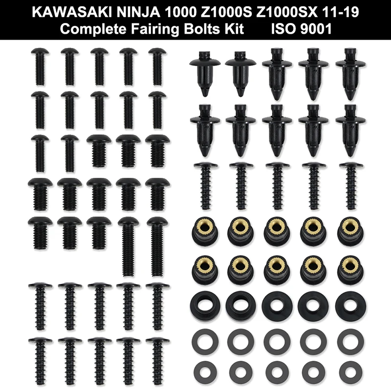

Подходит для Kawasaki Ninja 1000 Z1000S Z1000SX 2011-2019, полный комплект болтов обтекателя, зажимы, закрывающие болты, винт из нержавеющей стали