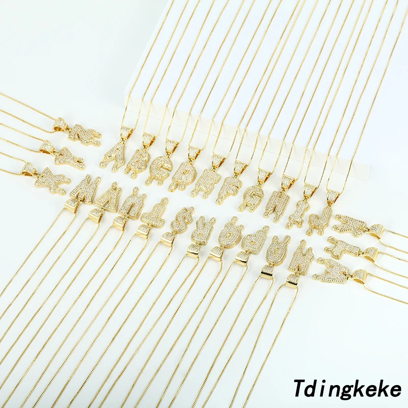 

creativity women's gold letter alphabet pendant necklace A-Z diy name necklace unique intial punk necklace dropshipping