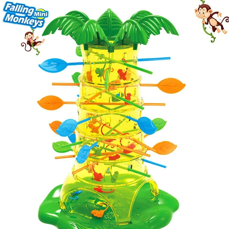Juego de mesa interactivo para ni&ntilde;os, juguete educativo cognitivo de Color, mono trepador, &aacute;rbol, ca&iacute;das-1